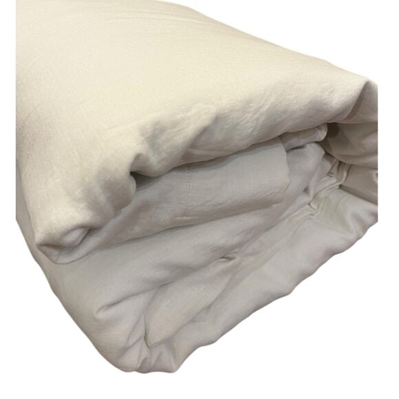 Pottery Barn Belgian Flax Linen Blackout Curtain | Classic Ivory 100 x 96" - Picture 5 of 8